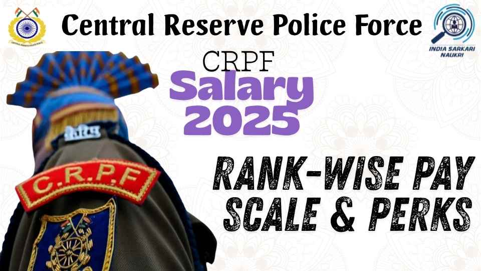 CRPF (Central Reserve Police Force) Salary 2025: Rank-Wise Pay Scale & Perks